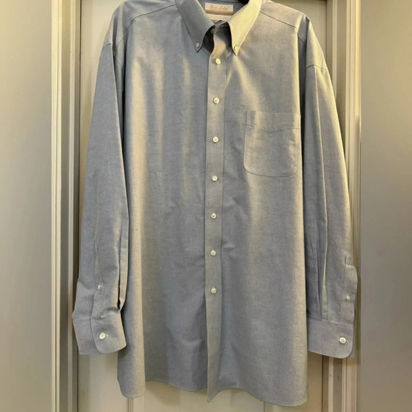 Gold Label Roundtree & Yorke Non-Iron Long Sleeve Button Down Shirt - Picture 1 of 7